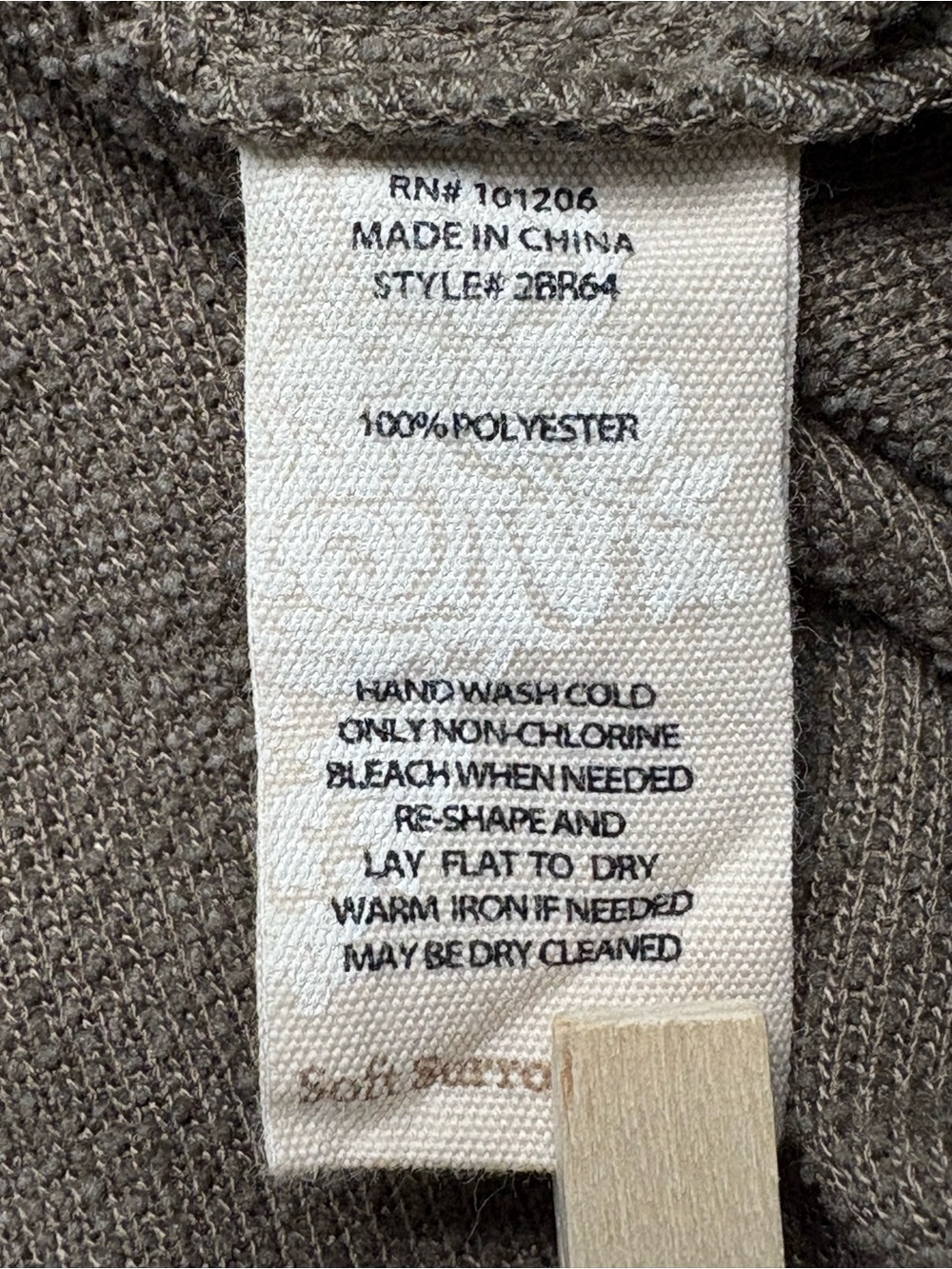 Soft Surroundings St. Germain Brown Velour Pullover Tunic Size L - Picture 7 of 8